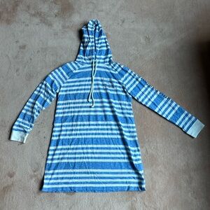Vineyard Vines Blue and White Hooded Striped Dress